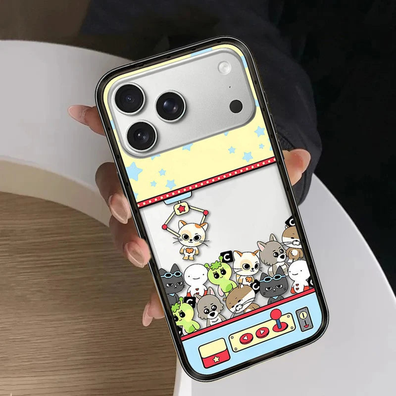 6090666 Compact Black Border Magnetic Phone Case Cover for IPhone 13 14 15 16 17 18 Pro Max Case Quake