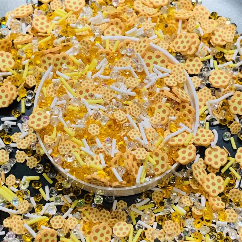 50g Honeycomb Mixed rhinestone Polymer Clay Slices Simulation Sprinkles for Shakers Accessories 100g/Lot Peppermint Candy Polym Quake MIXED