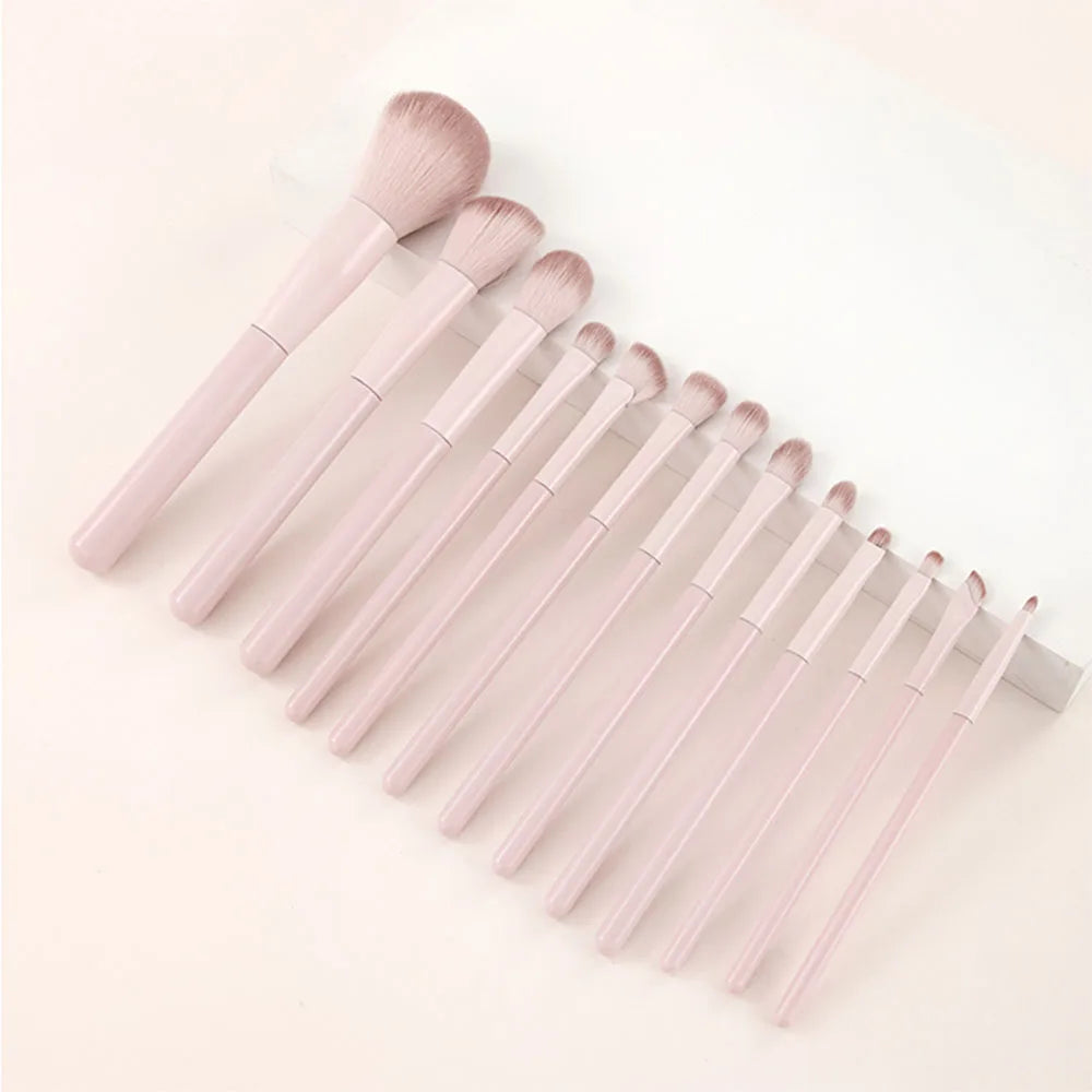 13 PCS Full Set Soft Makeup Brush Kit with Powder, Blush, Foundation, Eyeshadow Brushes Quake