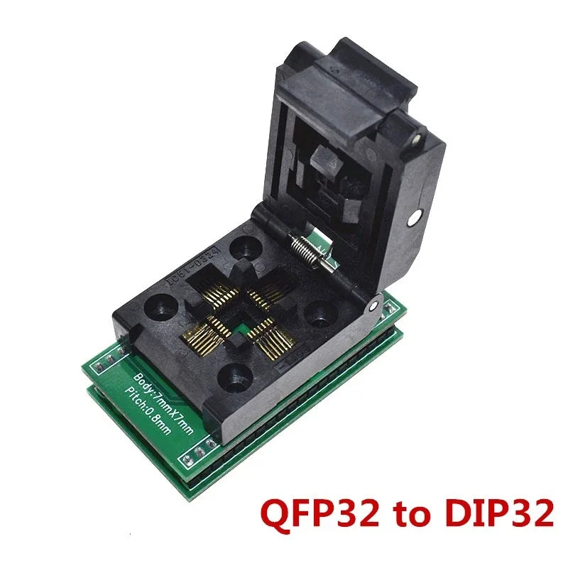 Adapter TQFP32 QFP32 TO DIP3 IC Test Socket 0.5mm Picth LQFP48 to DIP48 Programming Adapter / TQFP48 to DIP48 QFP48 to DIP48 Quake QFP32