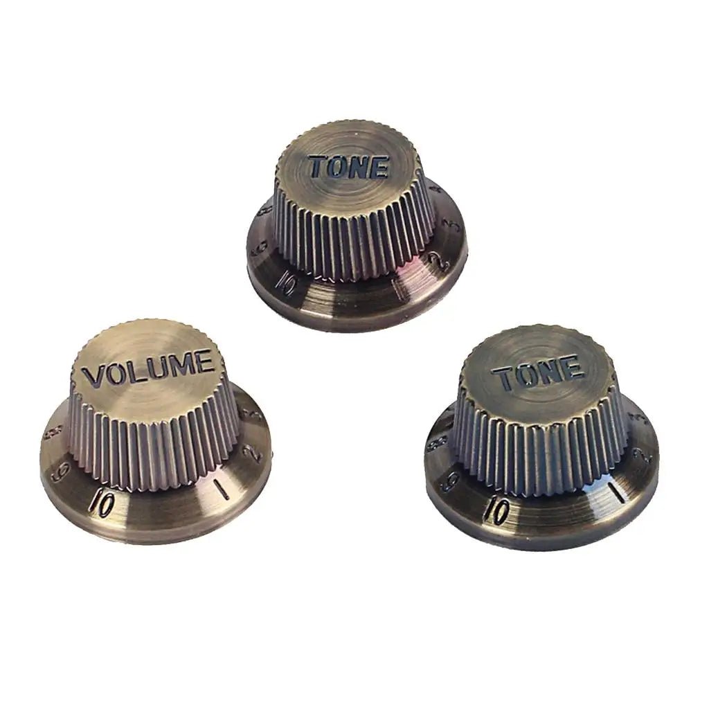 Guitar Bass Tone Knob Set Bronze Plastic Tone Volume Control Knobs with Category Control Switch for ST SQ and Amplifier Rigs Quake