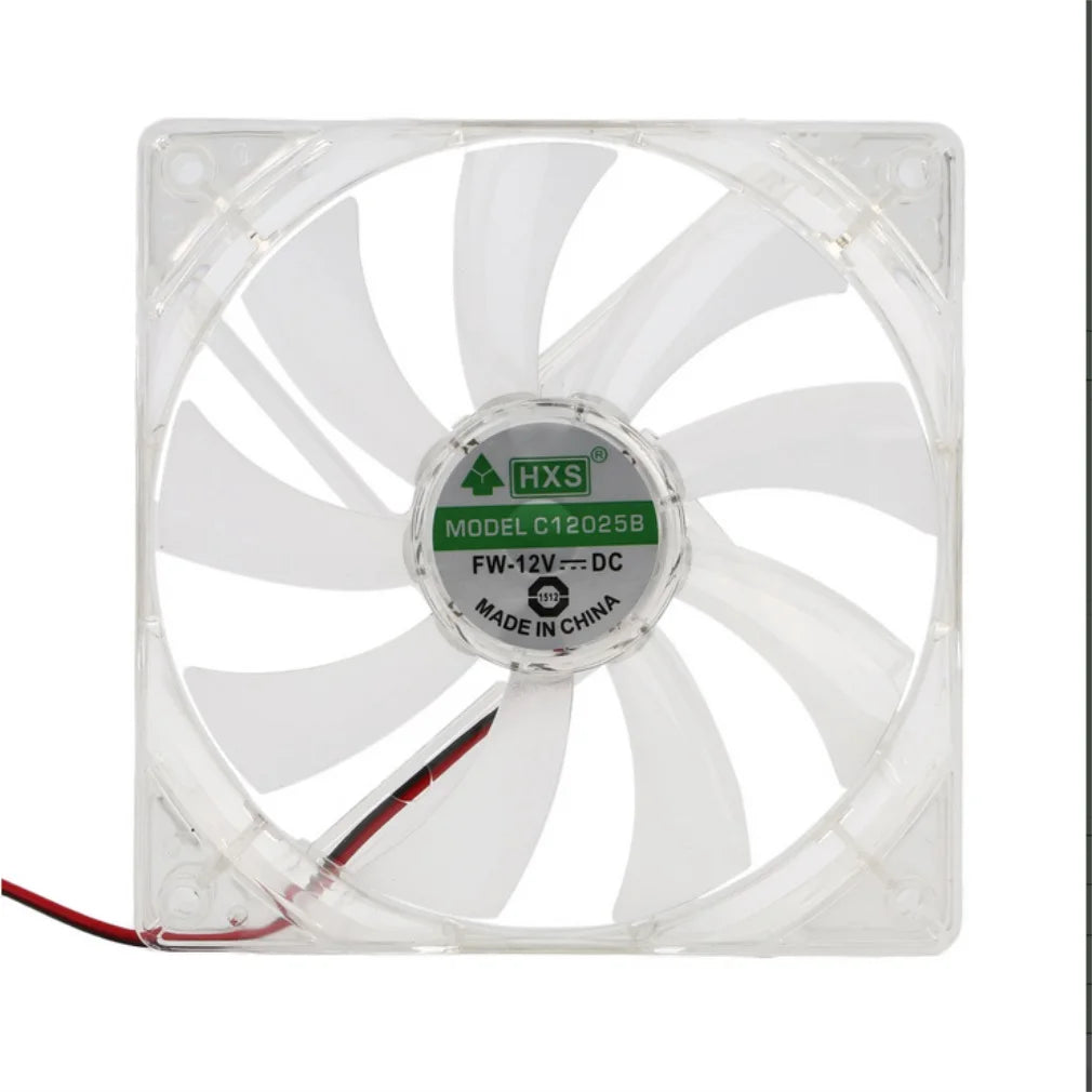 120mm PC Computer Fan 4 LEDs Case Colorful Cooling Fan Plastic 12CM Fan for Computer Case CPU Cooler Radiator PK Arsy Lid Cooler Quake 12cm White transparent RGB|China Mainland