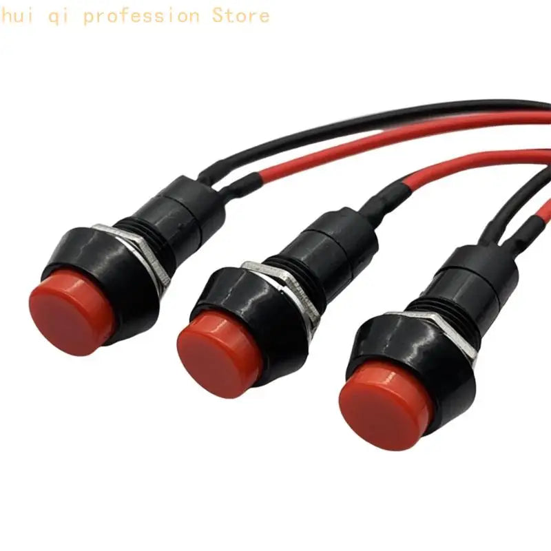 Wire 12mm Momentary Push Button, Spring Return Panel Control Button Set, 10 Pack for Control Panels, Motor Jog Tasks, and Repair Quake