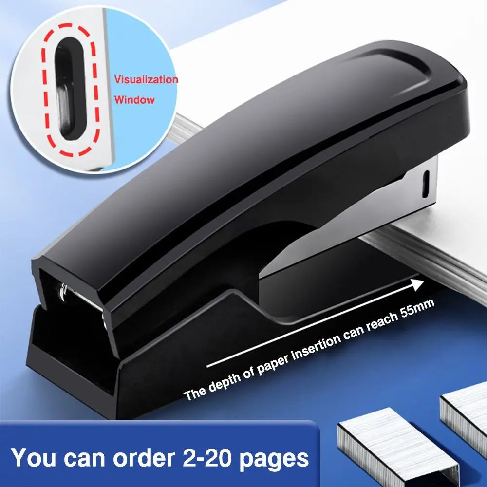 Use 24/6 Staples Stapler Mini Portable Effortless Stapling Machine Labor-saving Large Size Manual Binding Tool Office School Quake
