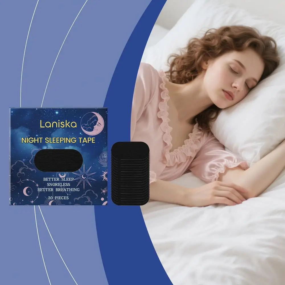 30Pcs Sleep Care Nose Patches Gentle Nighttime Nose Comfort Patches Thin Breathable Skin-Friendly Body Sleep Care Sticker Quake