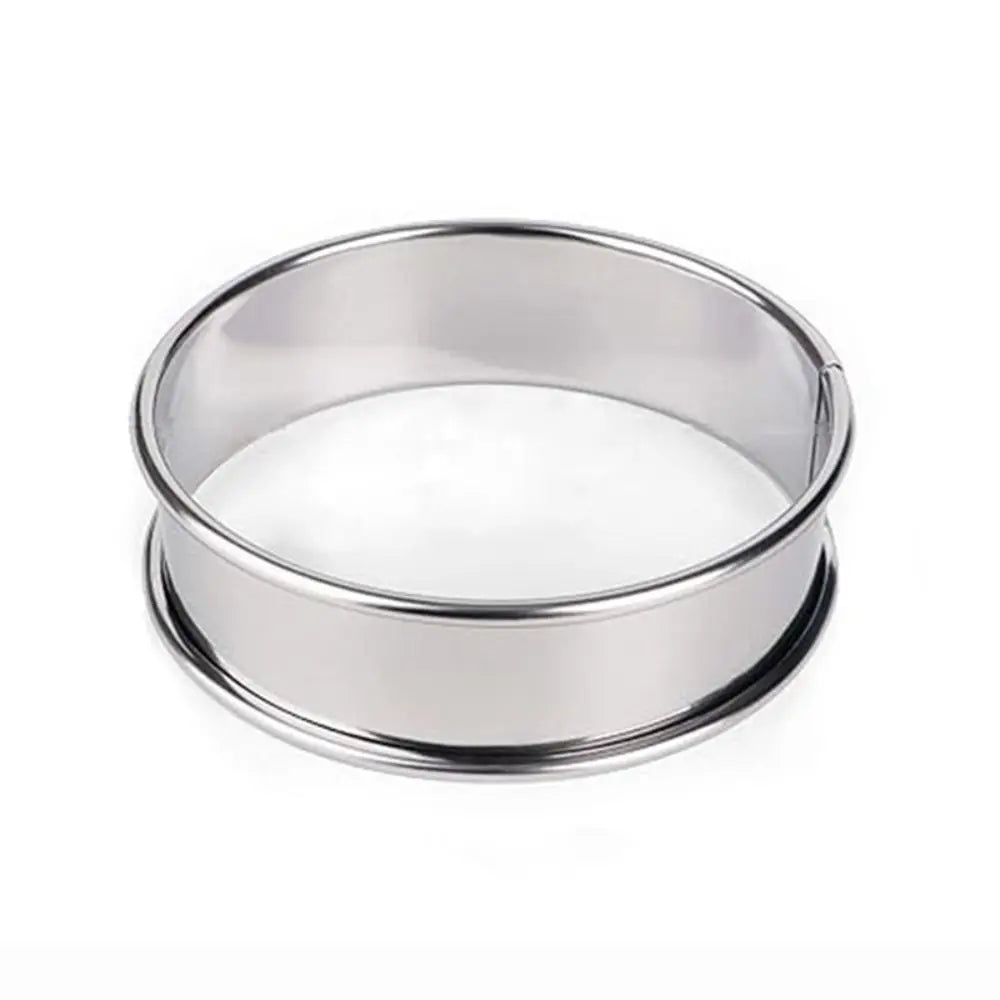 Stainless Steel Double Rolled Baking Circle Tart Ring Fruit Pie Cake Cookie Molds 10cm 8cm for Kitchen Biscuit Pastry Quake S