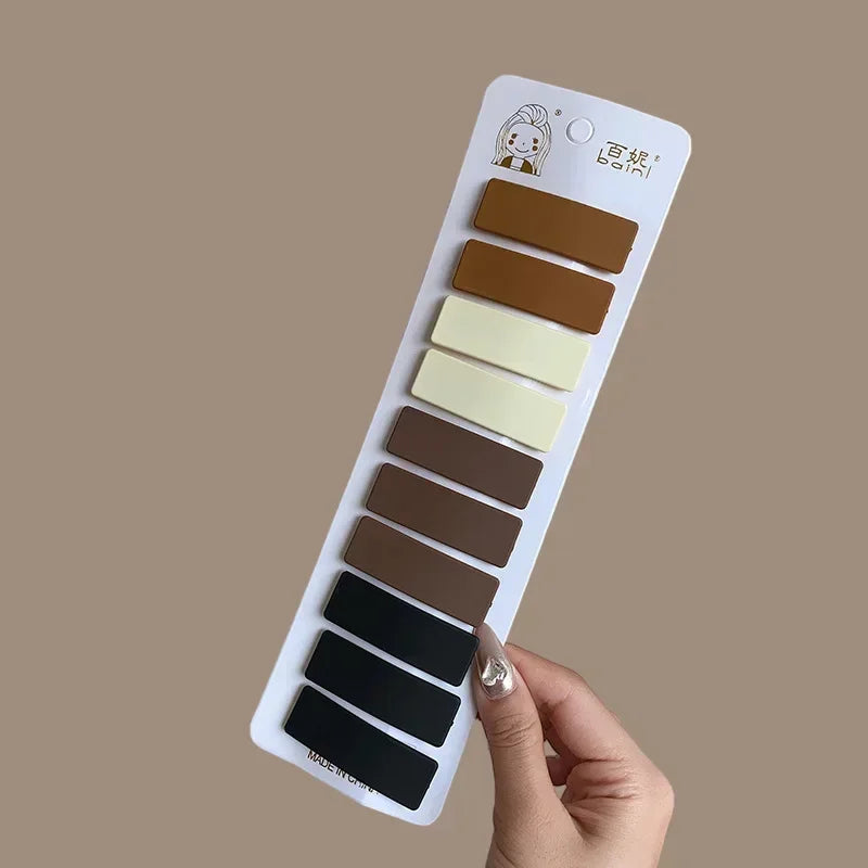 Women's BB Hair Clips Milk White Coffee Bangs Side Scrunchies Hairpins Broken Hair Fixed Clip Back Head Clips Headwear 10pcs/set Quake fx