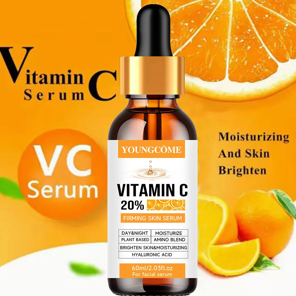 Vitamin C Wrinkle Remover Face Serum Lifting Firming Fade Fine Lines Anti-aging Essence Whitening Brighten Skin Care Quake
