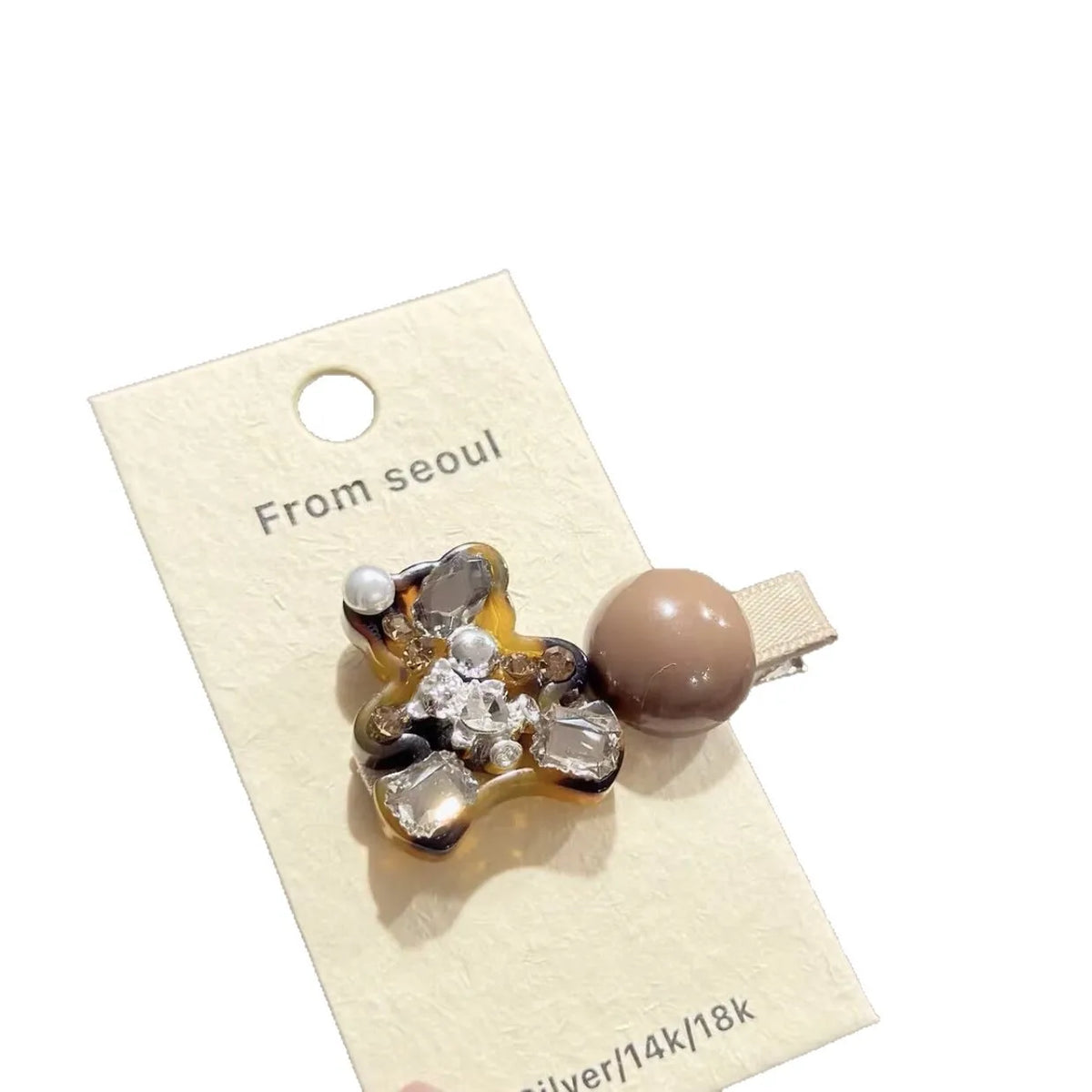Korean Cute Leopard Pattern Duckbill Clip Water Diamond Puppy Full Diamond Side Clip Exquisite Fashion Bangs Hairpin for Girls Quake