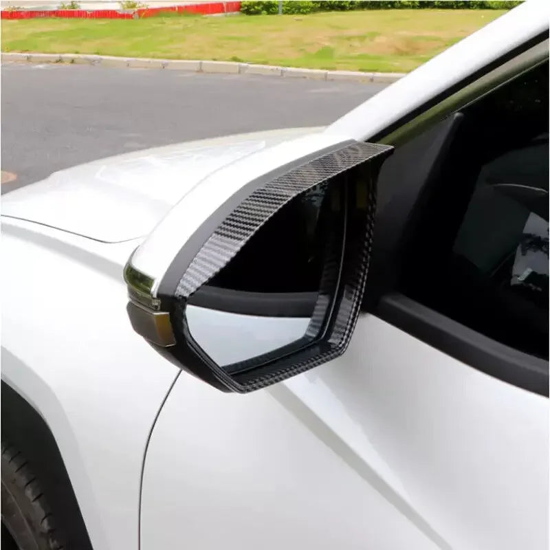 For Hyundai Tucson 2021 2022 2023 Car Rearview Side Mirror Rain Eyebrow Shield Cover Frame Sticker Protector Exterior Carbon Quake