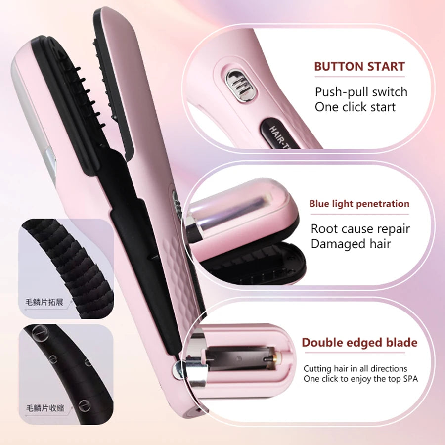 Hair End Cutting Machine Hair Split Ends Trimmer Automatic Split End Remover Damaged Hair Repair Care Treatment Quake