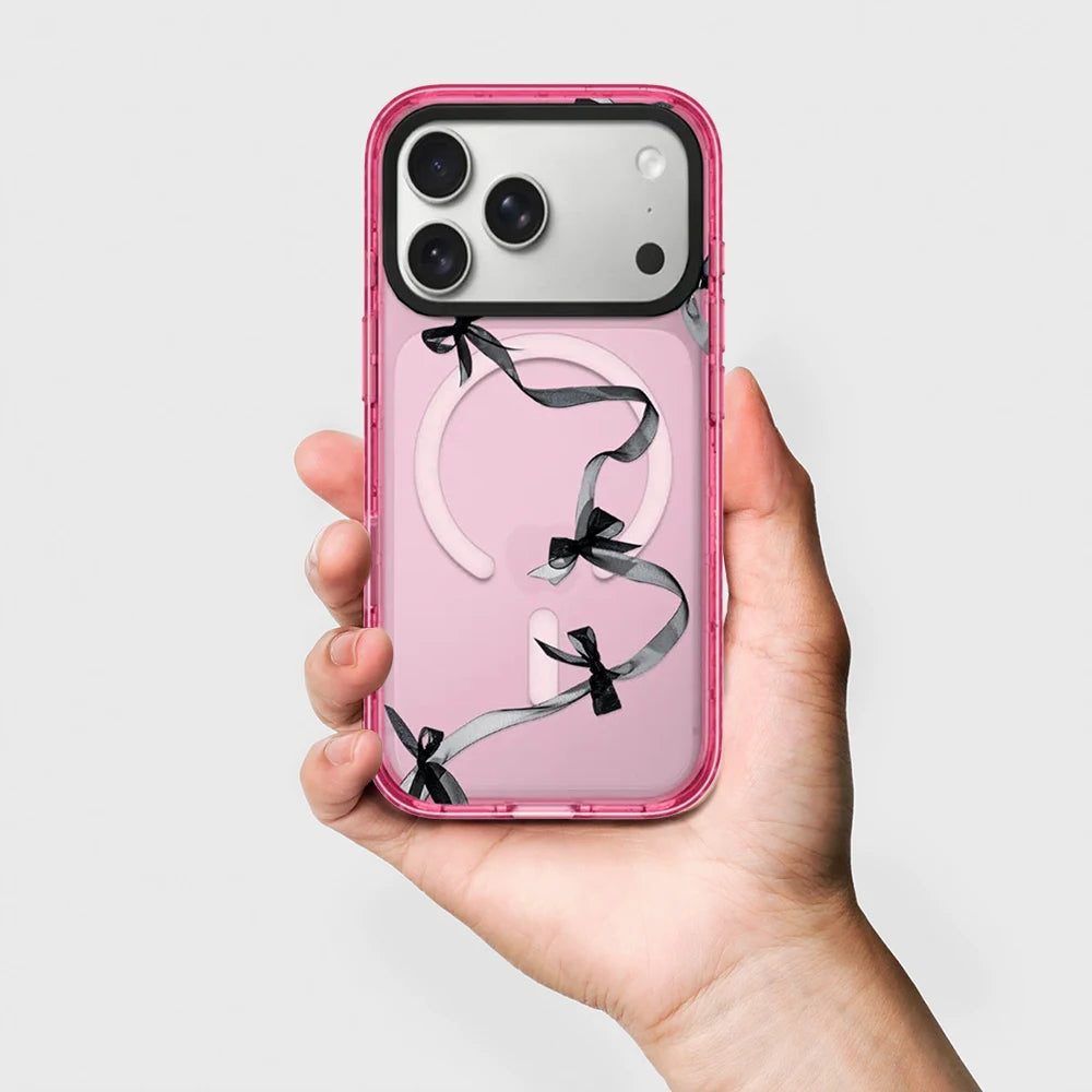 6090854 Pink Border Magnetic Case: Compatible with IPhone 18 17 16 15 14 13 Pro Max 18Pro Quake