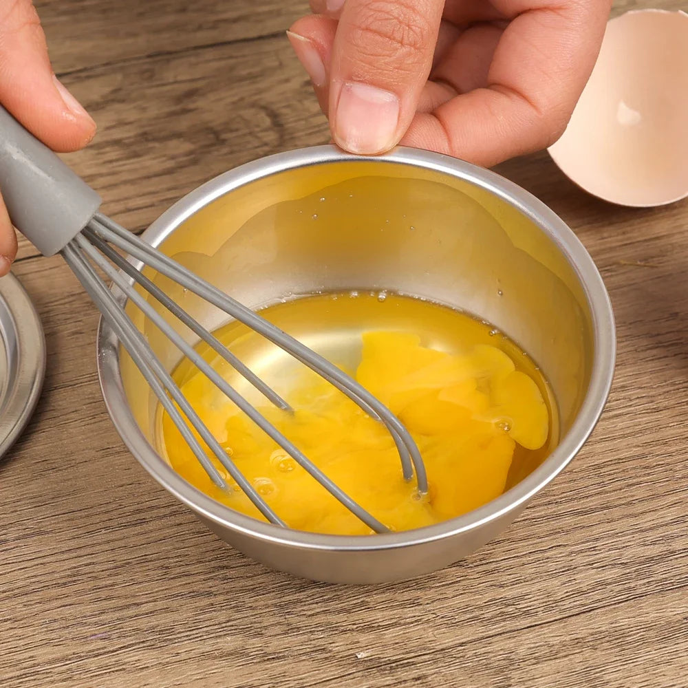 Multifunctional Steamed Egg Bowl with Lids Stainless Steel Fruit Salad Soup Rice Noodles Bowl Food Container Kitchen Tableware Quake