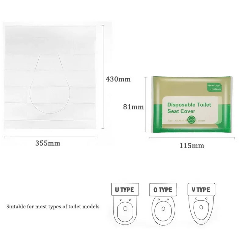 vvocci Disposable 10-50pcs Toilet Mat Portable Waterproof Soluble Water Toilet SeatFor Travel Camping Hotel Bathroom Accessories Quake