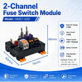 DC Power Distributor Module 2~16 Ways Toggle Switch Built-in Fuse LED Indicator Power Supply Splitter Quake 2 Channels