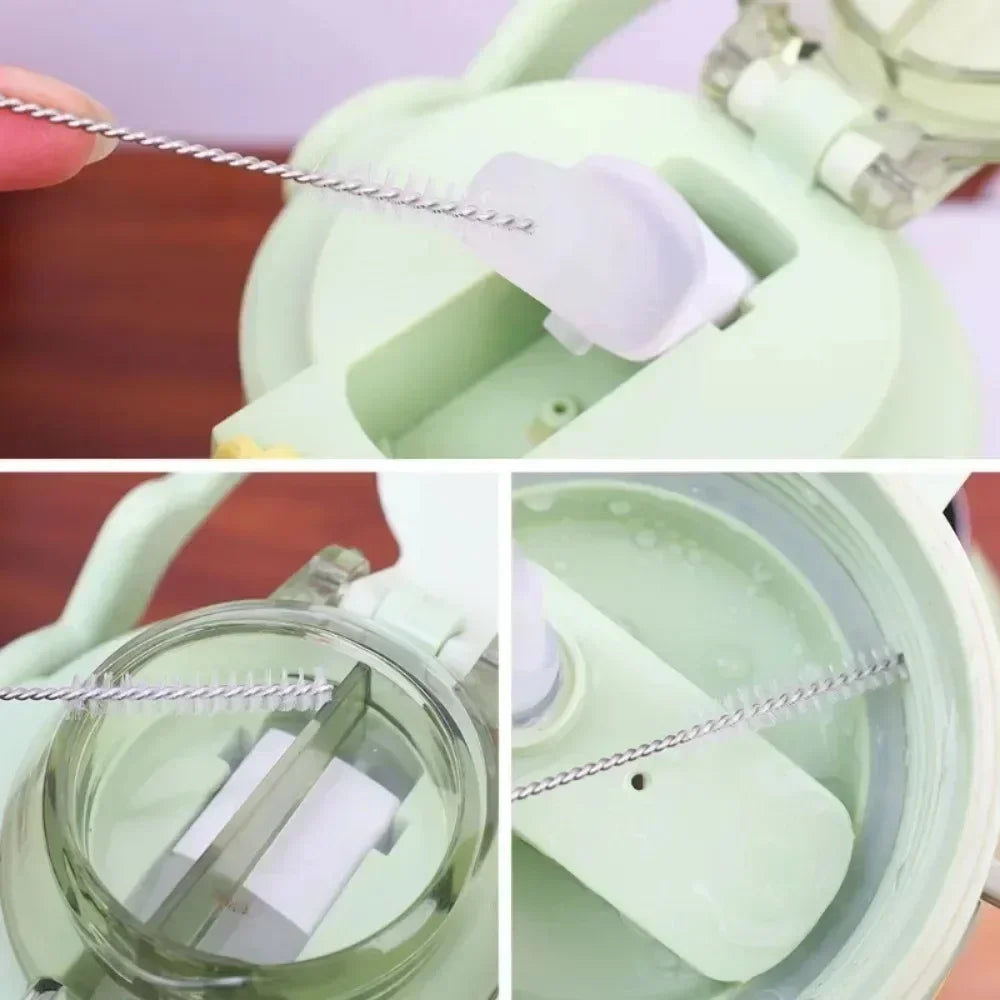 Drinking Straw Cleaning Brush Kit Reusable Tube Pipe Cleaner Nylon Stainless Steel Long Cleaning Brushes for Baby Cup Bottles Quake