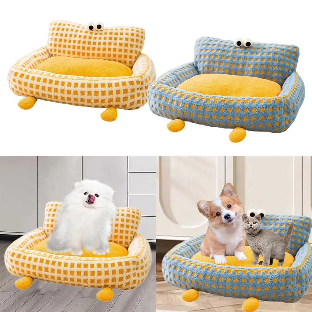 Pet Sofa Home Decor Resting Warm Comfortable Non Slip Bottom Pet House Dog Sofa Nest Cat Couch Bed for Room Home Dogs Pet Cats Quake