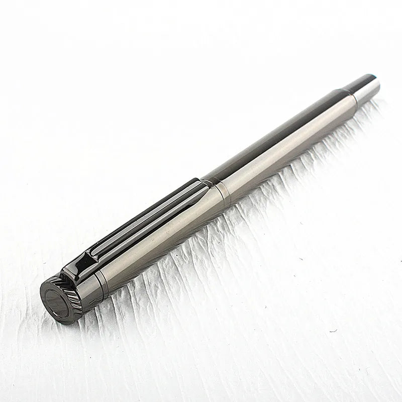 Luxury Quality Fashion Metal Gray Fountain Pen Financial Office Student School Stationery Supplies Ink Pens Quake