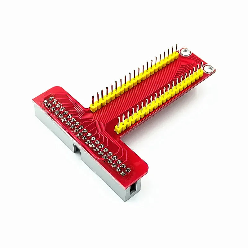 T-type GPIO Expansion Board 40Pin External Expansion Board Raspberry Pi 5 In-Line Breadboard Experiment Quake T Red 1 set