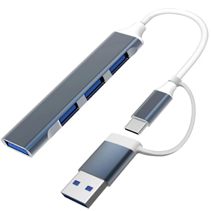 USB Type C HUB Dock 3.0 USB 3.0 2.0 Hub 4 Ports Multi Splitter Adapter OTG For PC Lenovo HUAWEI Xiaomi Macbook Aluminum Alloy Quake