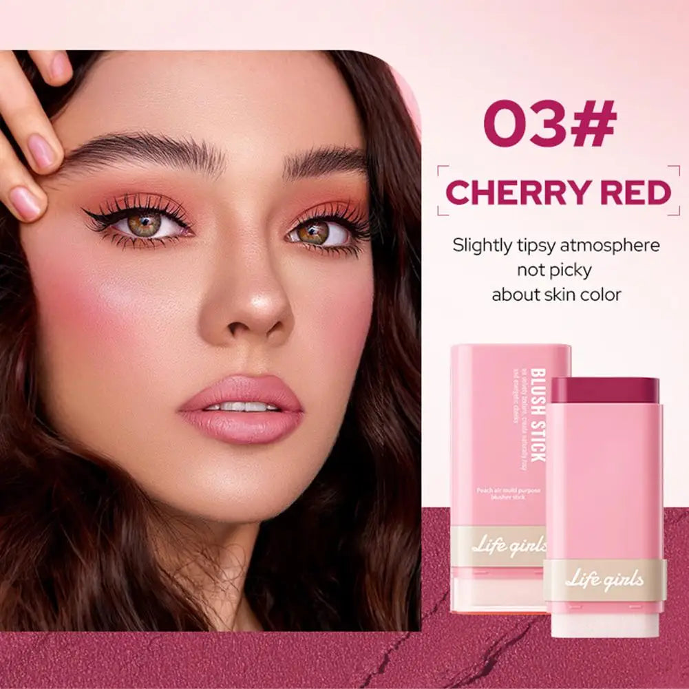 Dual End Blush Stick With Eraser Natural Nude Makeup Highlighter Contour Stick 2 In 1 Cheek And Lip Rouge Cream Quake