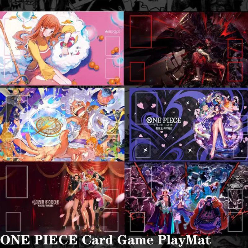 Hot One Piece Tcg Play Mat 600x350mm DIY Non-Slip Rubber Mat Anime Card Game Battlefield Desk Pad Kids Toy Gift Collection Quake