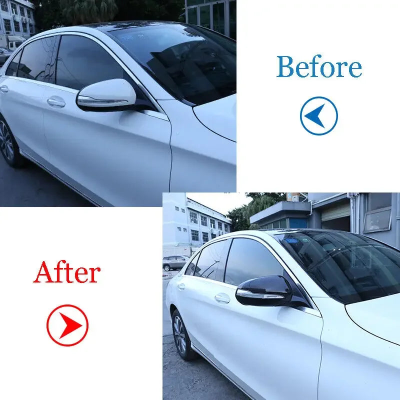 For Mercedes-Benz E GLC S C Class W205 W213 X253 W222 W238 LHD Car Rearview Side Mirror Cover Wing Cap Exterior Rear View Trim Quake