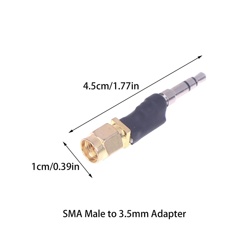 1PCS Suitable For Radio SMA To 3.5mm Male Adapter SMA Outer Screw Inner Hole Adapter To 3.5 Headphone Quake A1