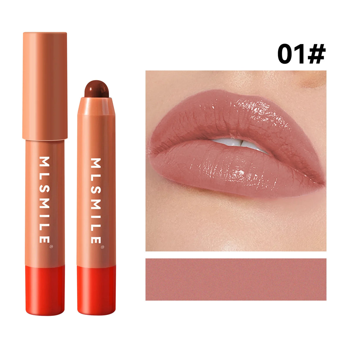 6 Colors Lipstick Pen Waterproof Long-Lasting Natural Shine Moisturizing Non-stick Perfect Sexy Lip Gloss Women Makeup Quake 01