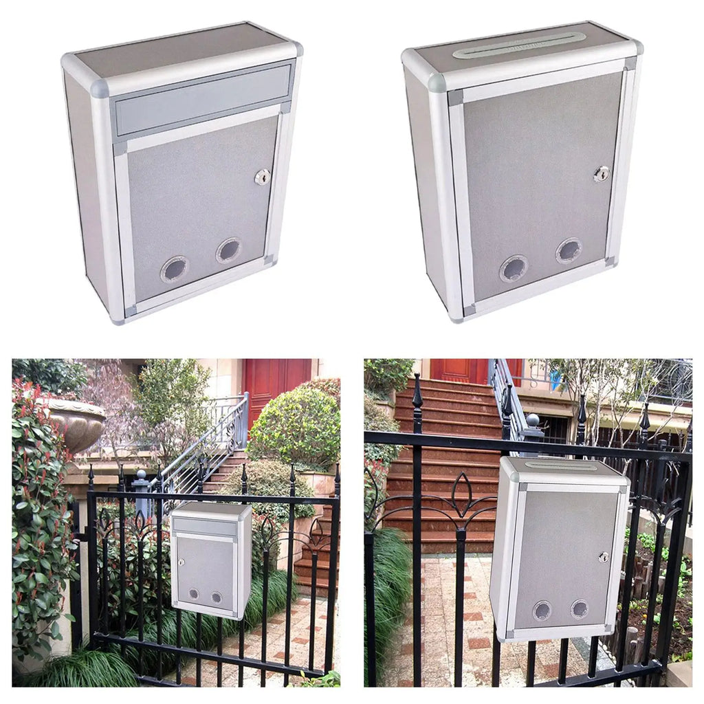 Wall Mounted Mailbox with Key with Lock Collection Box Suggestions Drop Box for Apartments Residential Buildings Community Units Quake