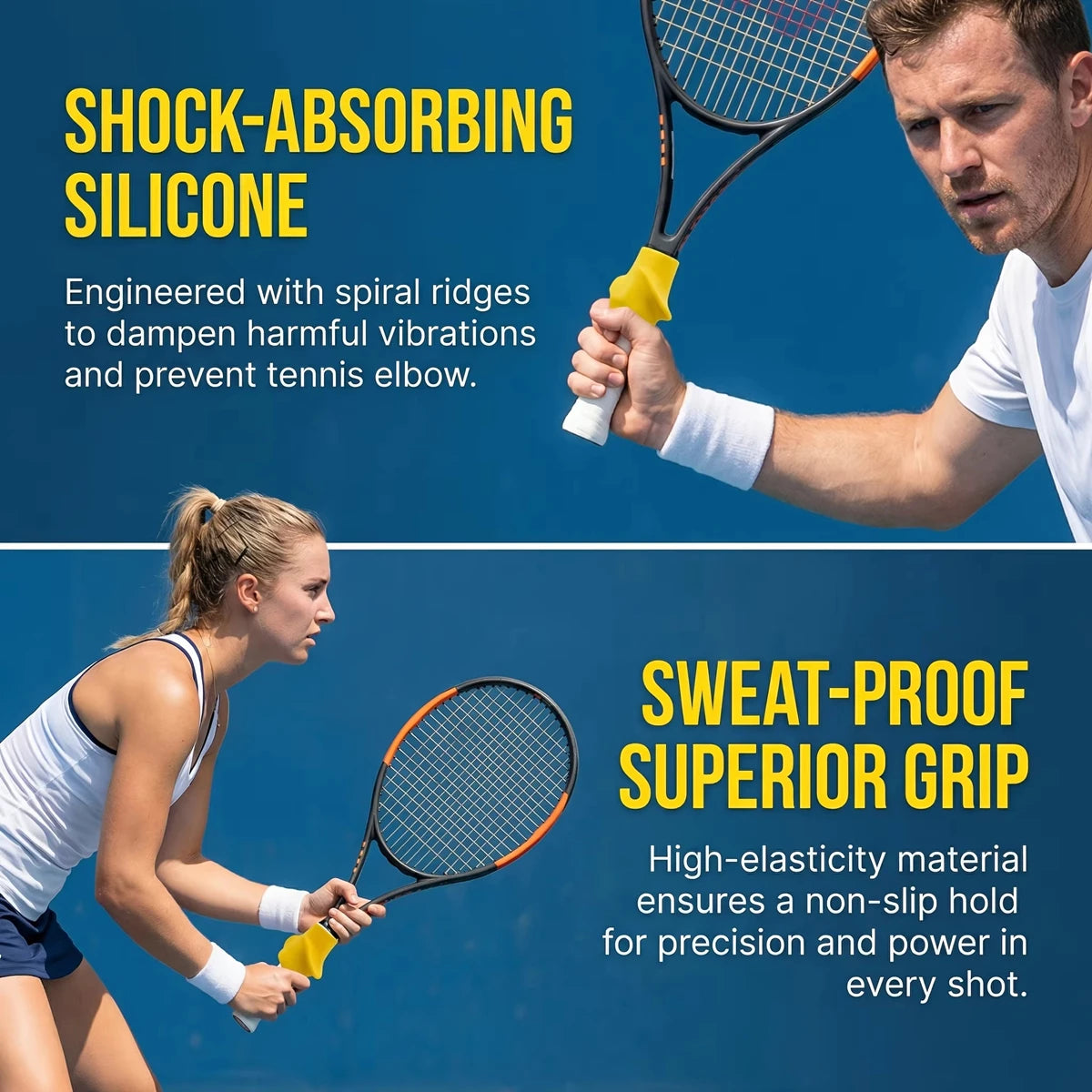 Silicone Tennis Pickleball Racket Corrector Shock Absorbing Trainer Easy Installation Posture Beginner Sports Skill Improvement Quake