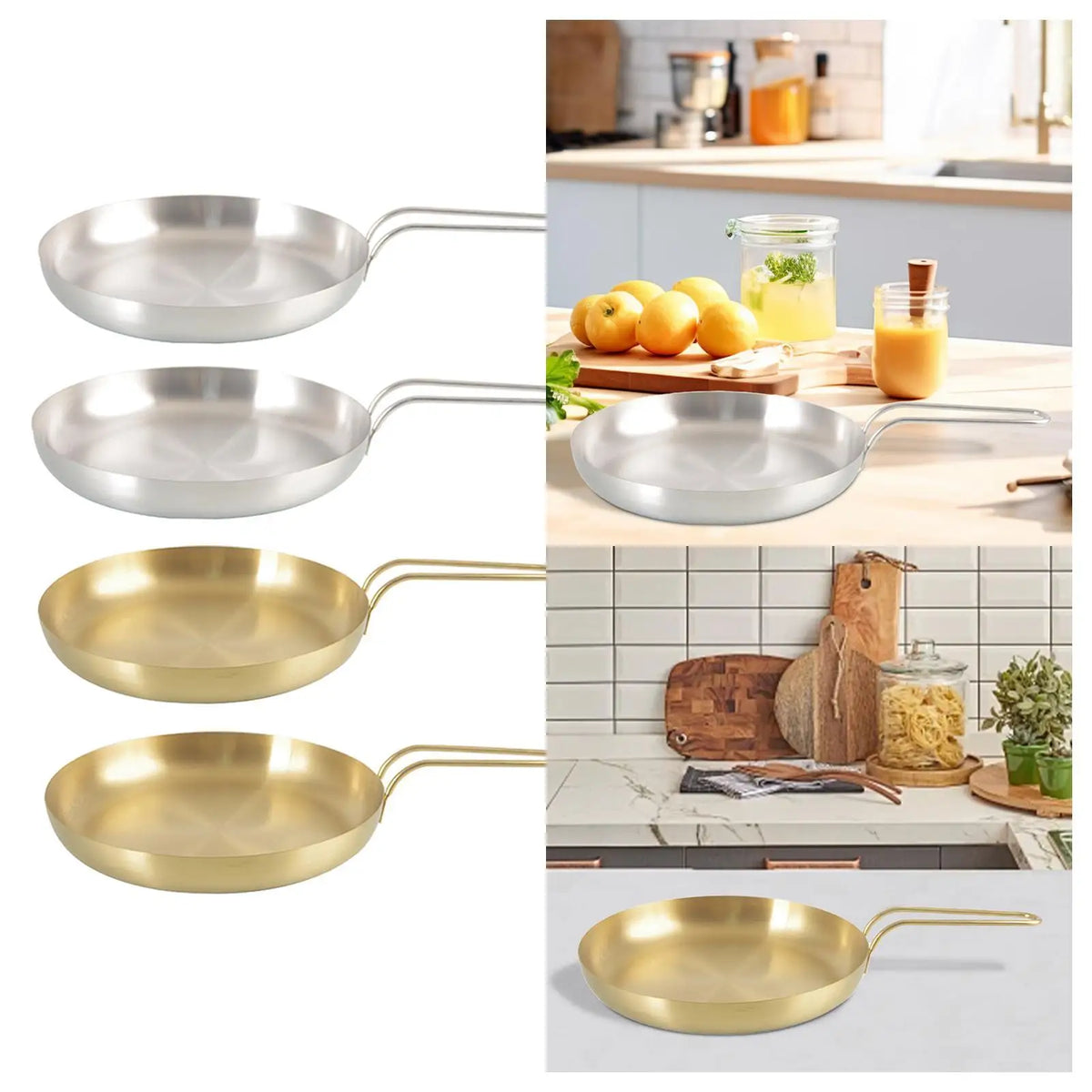 Flat Bottom Grill Pan Stainless Steel Nonstick Steak Frying Pan Round Skillet for Electric Stove Camping Kitchen Quake
