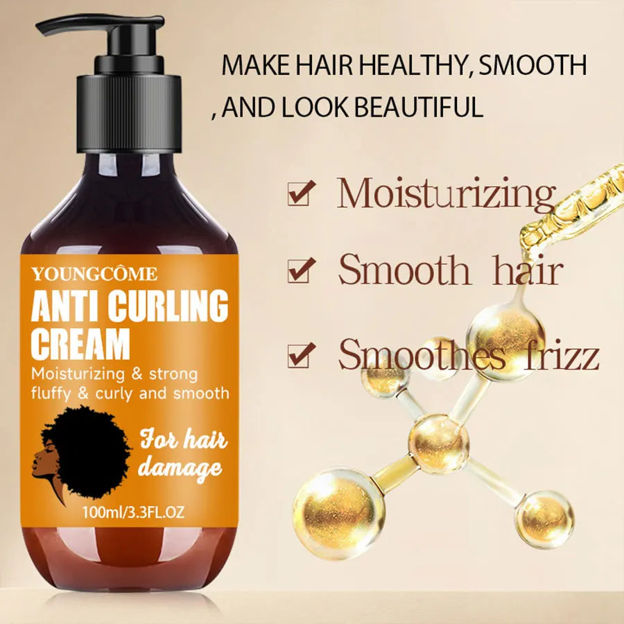 100ml Curly Hair Styling Lotion ,Perfectfor Dry and Frizzy Hair,Anti Frizzy Bounce Sculpting Boost Hair Conditioner Care Quake