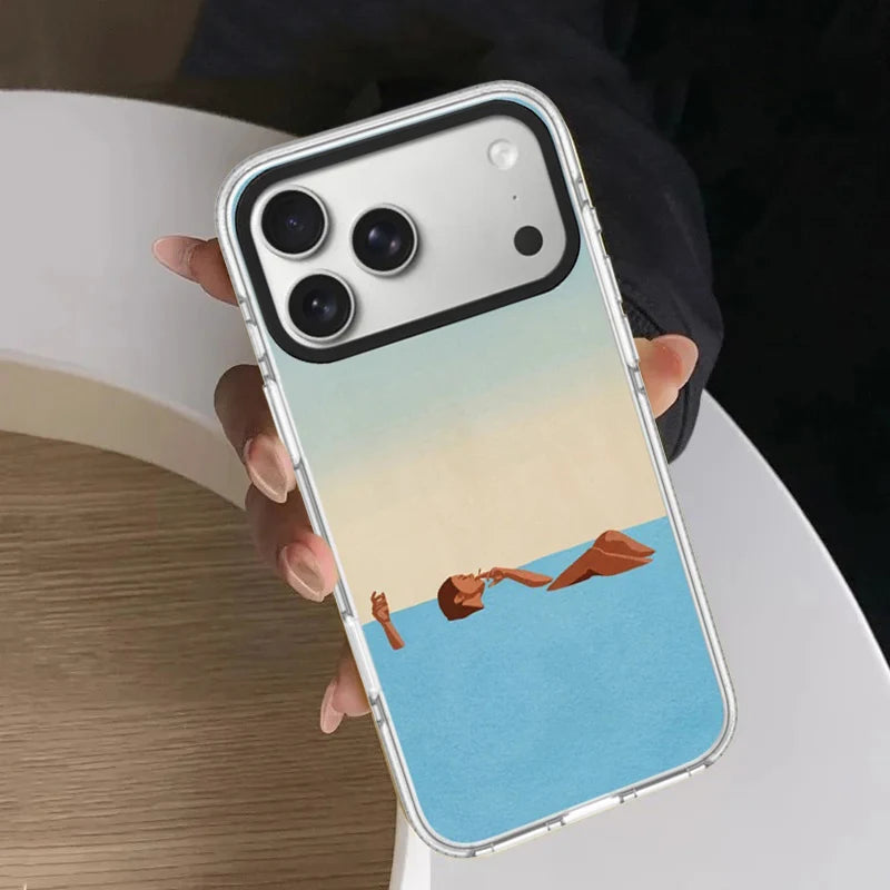 6090681 White Border Magnetic Phone Case Cover for IPhone 13 14 15 16 17 18 Pro Max Case Quake