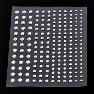 1 Pcs Waterproof Rhinestones Tattoo Stickers DIY Disposable Makeup Decoration Face Eyes Body Jewelry Colored Crystal Stickers Quake MX-33
