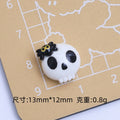100Pcs Mini Halloween Ghost Pumpkin Bat Flatback Resin Cabochons Scrapbooking For Nail Craft Decoration DIY Hair Bows Accessorie Quake skull