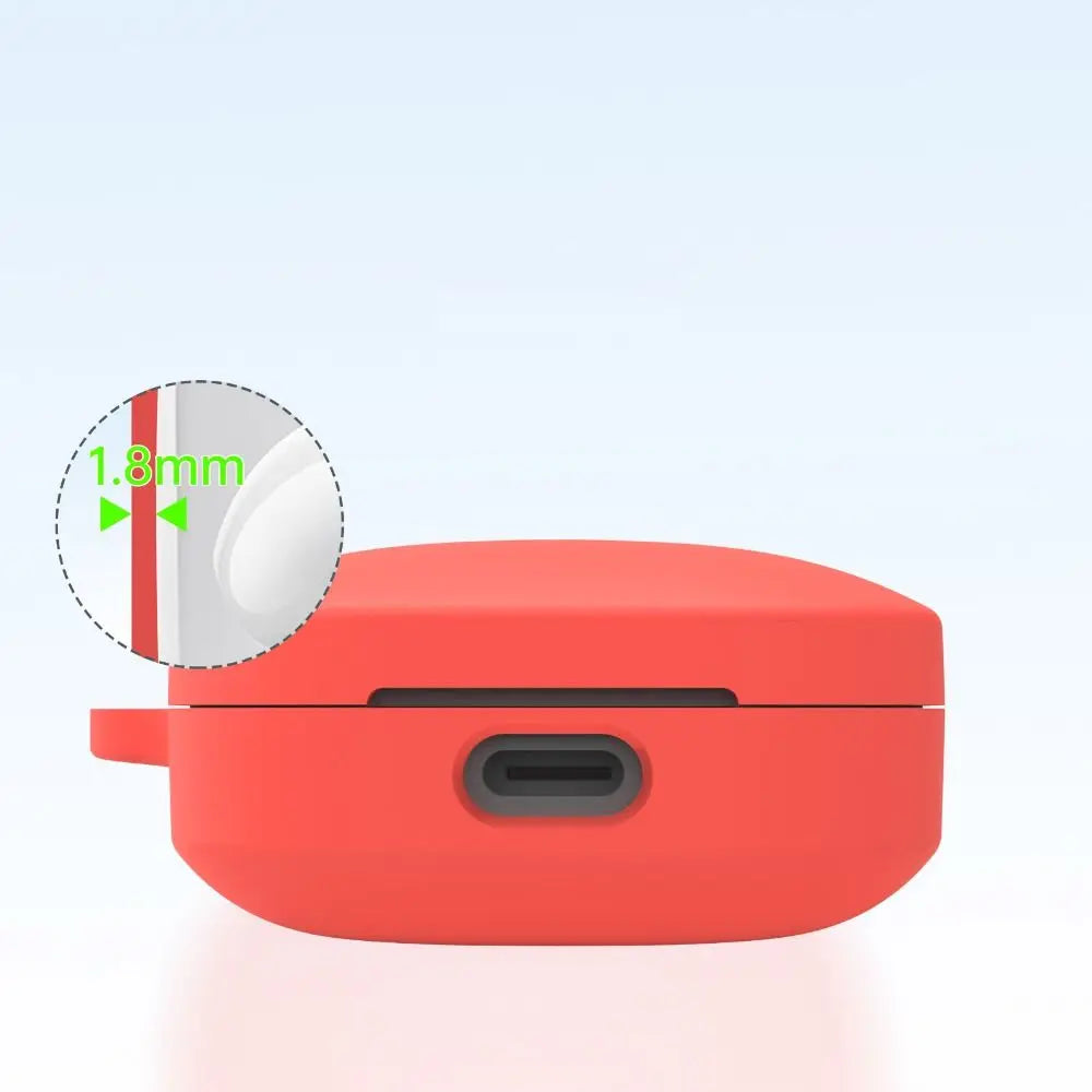 Soft Silicone Protective Case Protector Shockproof Cover Headphone Accessories With Hook Housing Shell for Redmi Buds 6 Active Quake