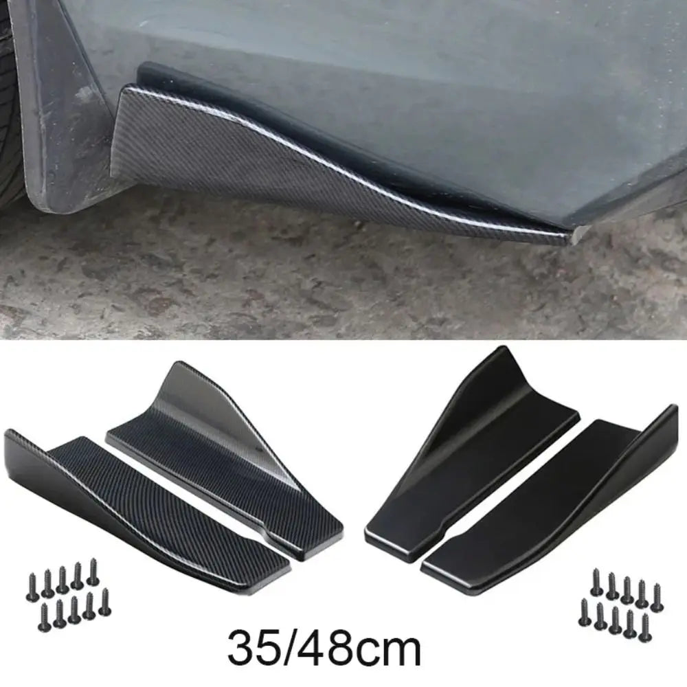 Spoiler Splitter Car Bumper Spoiler Rear Lip Diffuser Carbon fibre Car Corner Bumper Guards ABS Extensions Scratch Protector Car Quake
