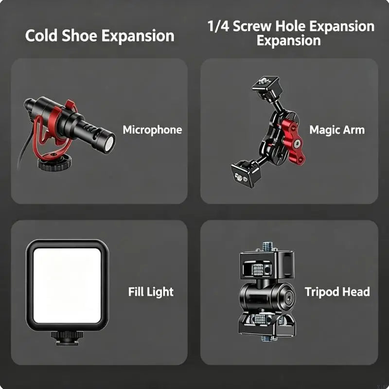 Handheld Camera Cage Grip with Mounting Holes for Video Cages Camera Handle K1KF Quake