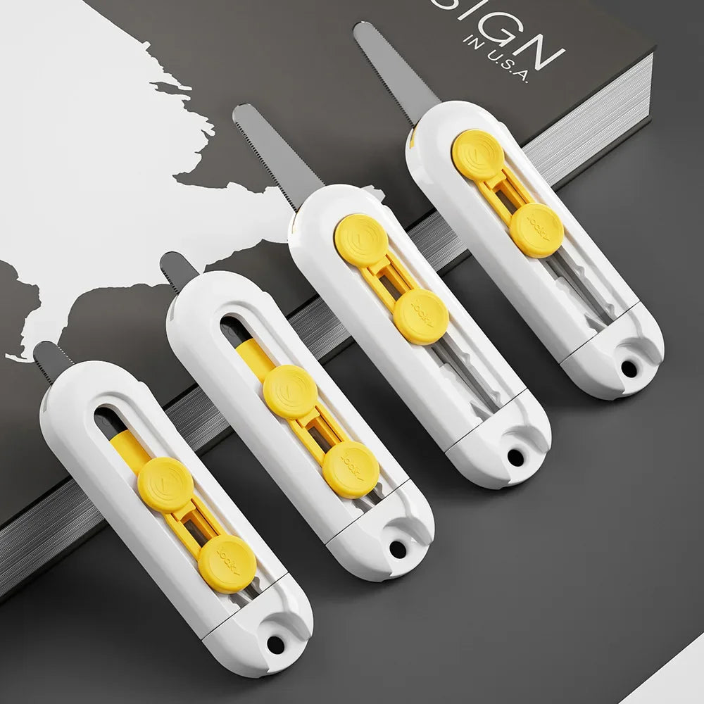 Box Cutter Mini Magnetic Box Cutter Box Cutter Safety Lock For Opening Packages Cartons Box Opener Razor Perfect For Home Use Quake