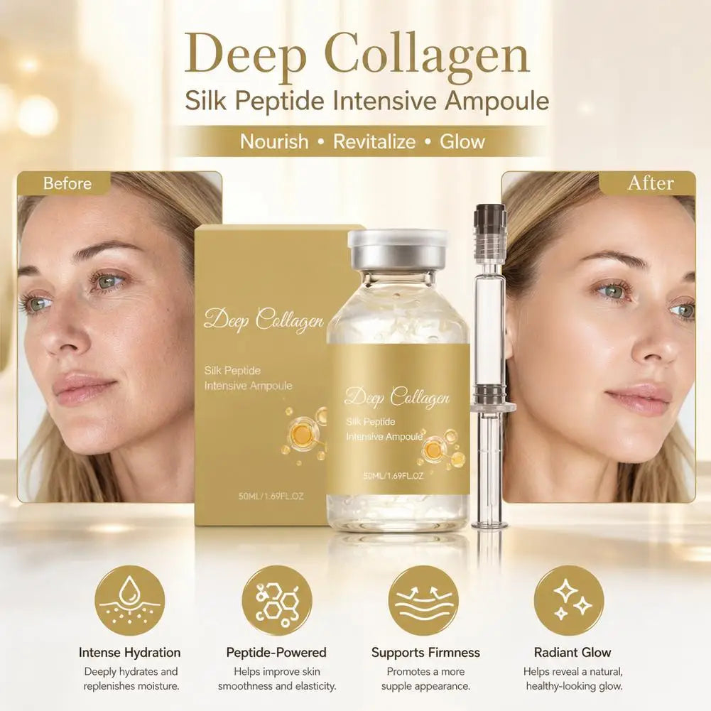 Silk Peptide Ampoule | Anti-Aging Serum with Collagen & 30 Peptide Complex for Intensive Lifting, Skin Tightening & Firming Quake
