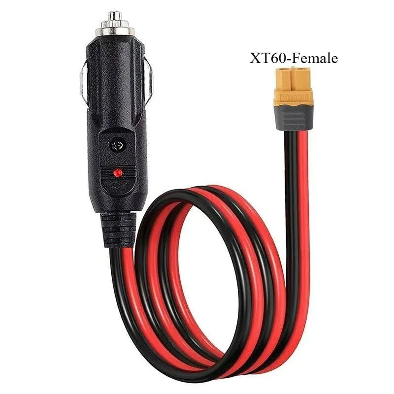12AWG Pure Copper Cigarette Lighter Cable Multi-Connector Socket Extension Cord with Switch for Automotive Power Conversion Quake