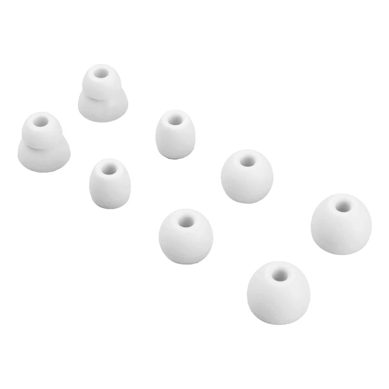 8Pcs Silicone In-Ear Bluetooth-compatible Earphone Case For Beats / X Covers Ear Caps Pads Bud Earbuds Eartips K1KF Quake white powder