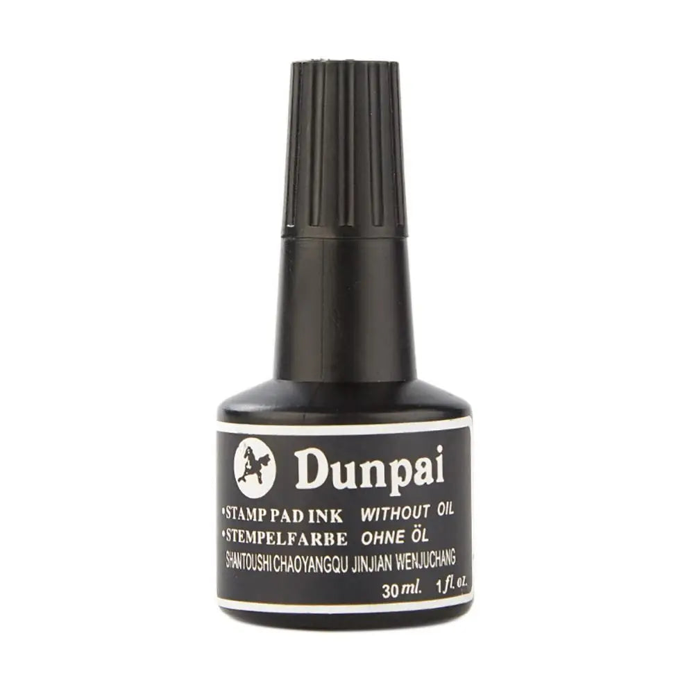 High Quality 30ML Stamp Pad Ink Quick-drying Non-erasable Seal Pad Ink Red/Blue/Black Stamp Paste Ink Quake Black