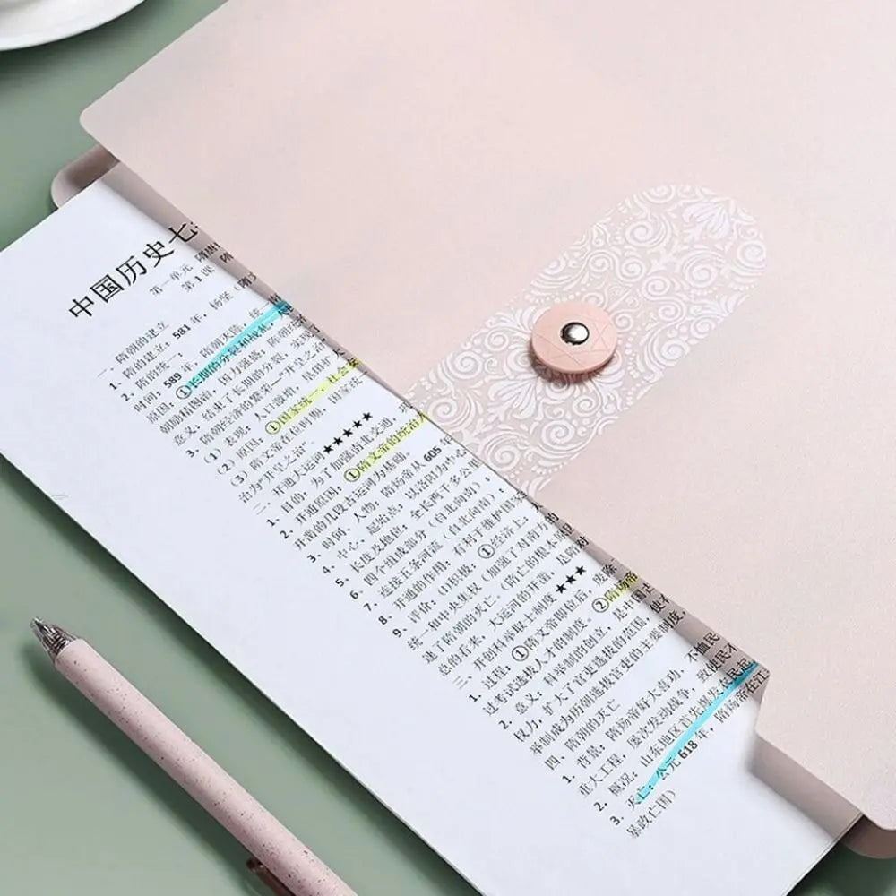 8 Grids Organ File Folder A4 Large Capacity Paper Documents Folder Office School Supplies Document Organizer Expanding File Bag Quake