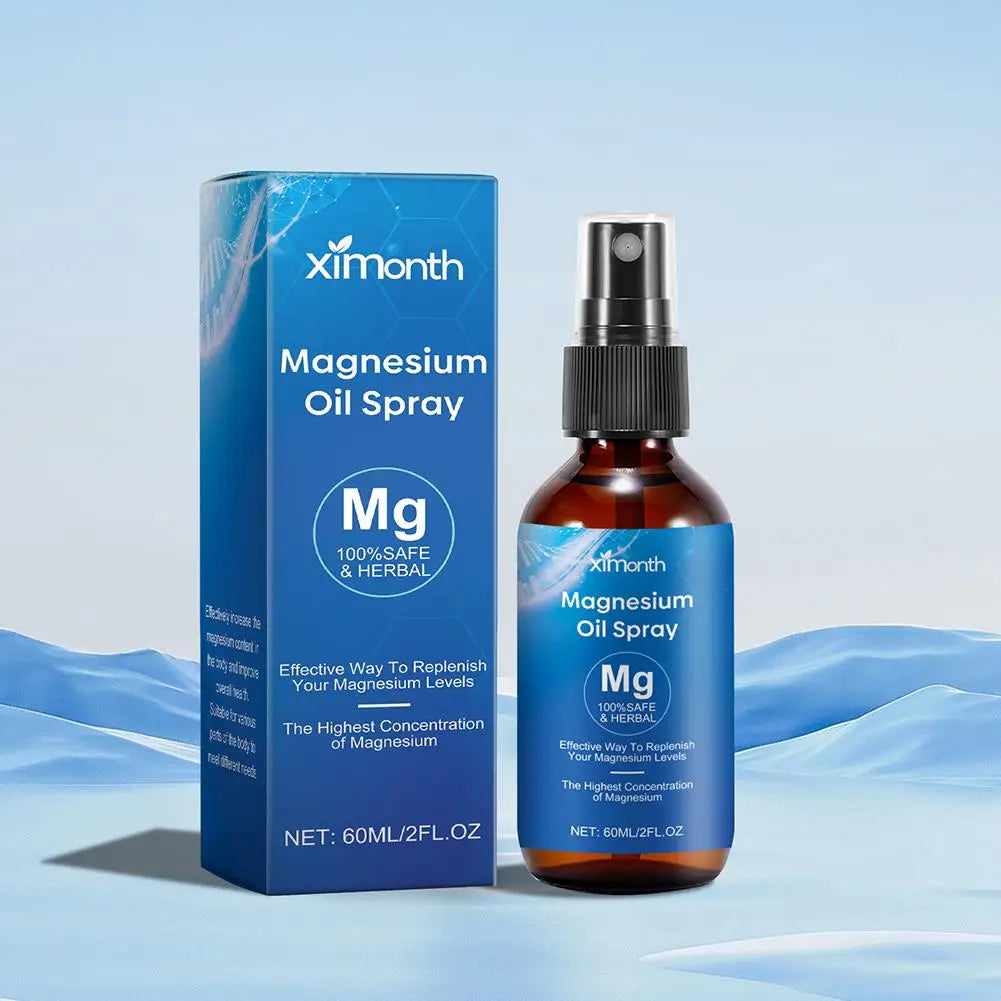 60ml Purely Natural Magnesium Oil Spray Improve Sleep Relieve Muscle Pain Nourish The Skin For Restlessness & Better Sleep Quake