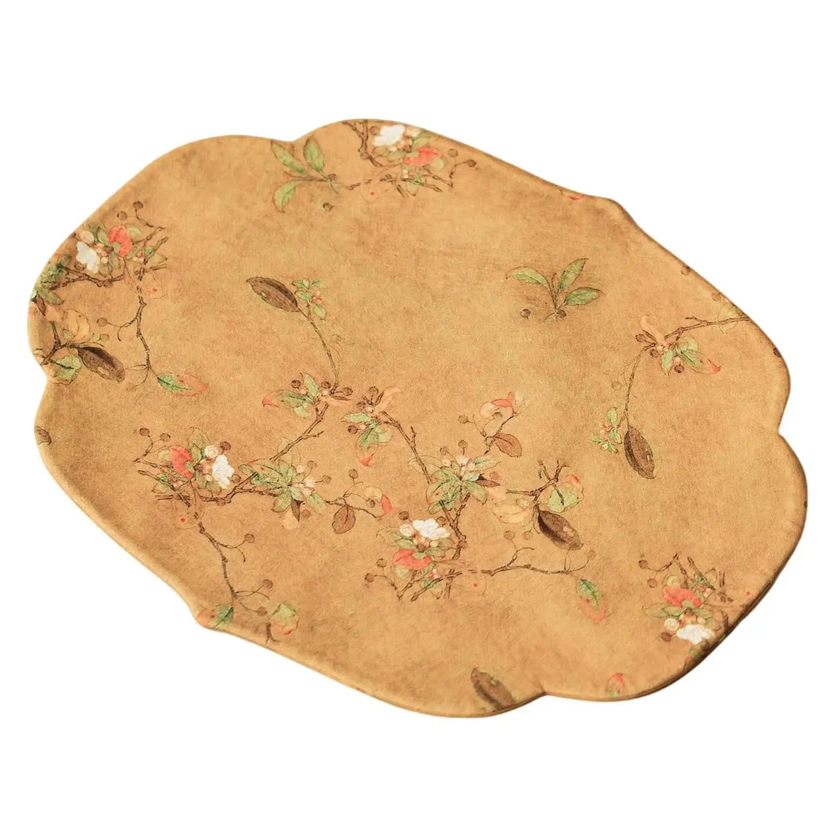 Begonia Edge Tea Mat Zen Dry Bubble Mat Heat Insulation Tea Pad Tablecloth Tea Towel Tea Flag Tea Quake