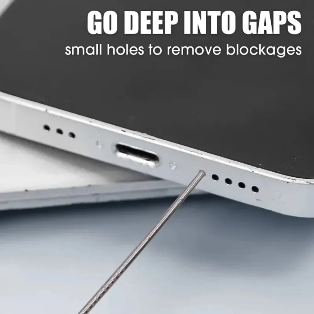 Stainless Steel Showerhead Cleaning Needle Set Anti-clogging Shower Head Cleaner Multi-purpose Mobile Phone Hole Cleaning Tool Quake