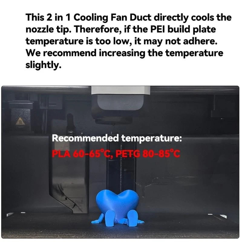 Nylon Cooling Fan Duct Printer Accessories Filament Temperature Control K1KF Quake
