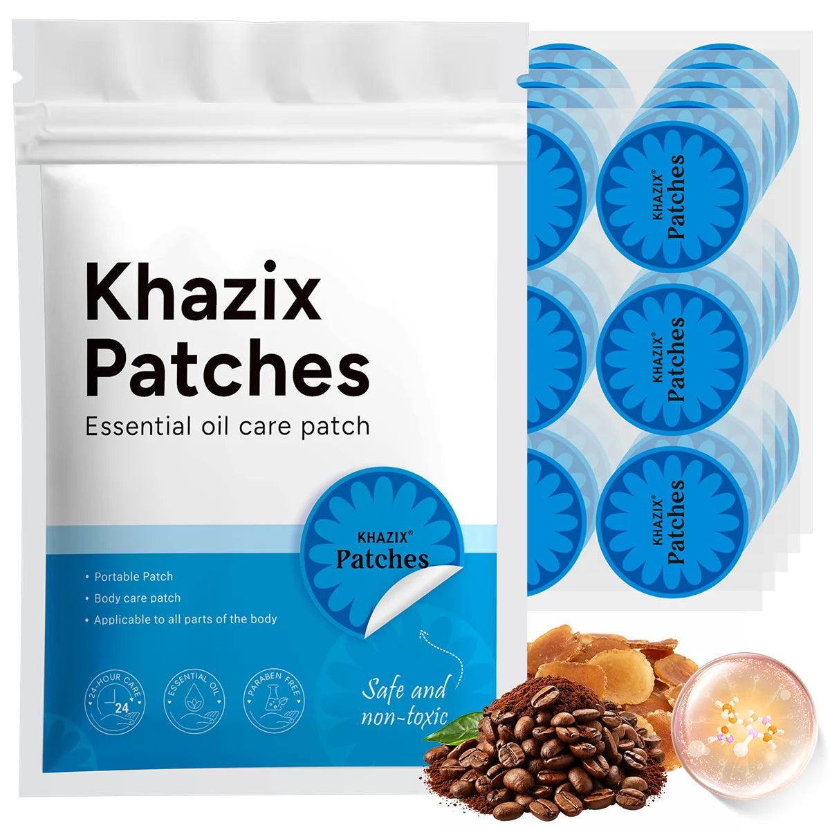 30Pcs Energy Patches Natural Ingredients Vegan Friendly Daily Energy Boost Patch Portable Body Stickers for Work Travel Sports Quake